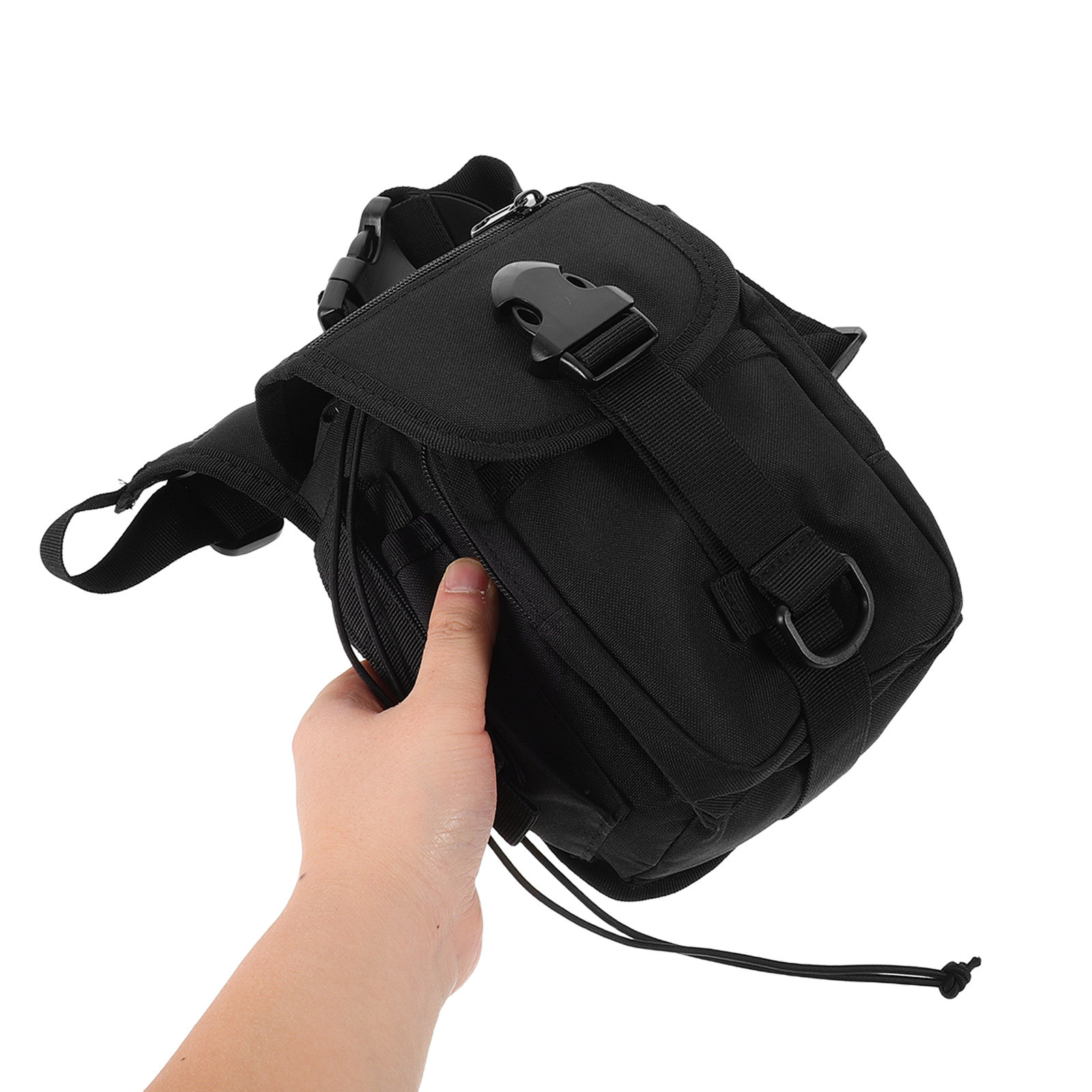 Motorcycle Leg Bag Drop Thigh Pouch - Zwarte motorfiets heuptas, waterdichte buiktas voor