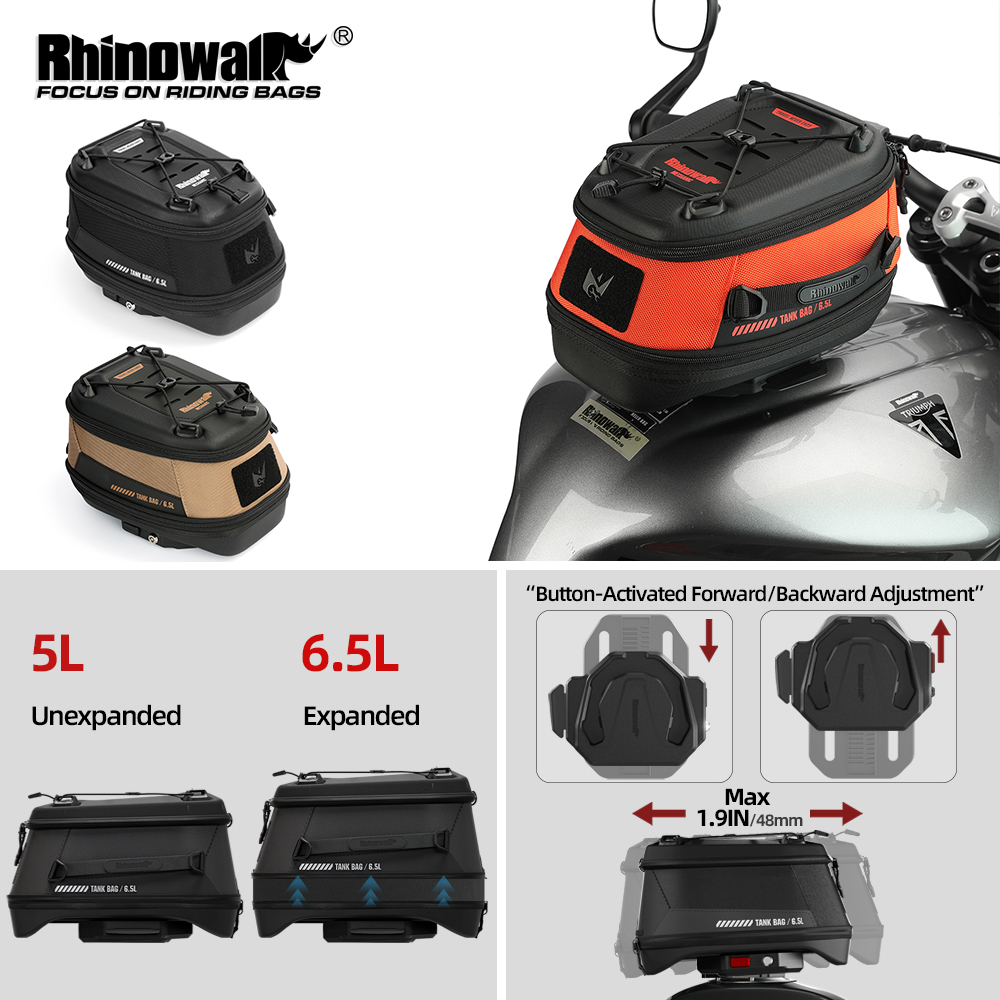 Motorcycle Tank Bag Magnetic Quick Release - Rhinowalk motorfiets magnetische tanktas 6,5 liter