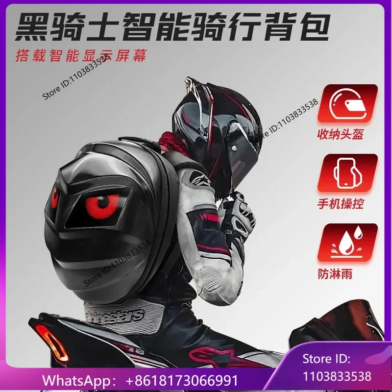 Motorcycle Helmet Backpack Waterproof Led - LoyLED Motorfiets Rugzak, Lichtgevende LED Waterdichte