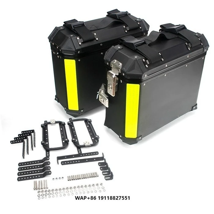 Motorcycle Saddlebags Hard Luggage Panniers - 2 stuks aluminium zijtassen, motorfietszadeltassen, harde