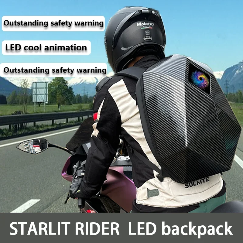 Motorcycle Helmet Backpack Waterproof Led - LED Knight fietsrugzak met oog Motorhelm