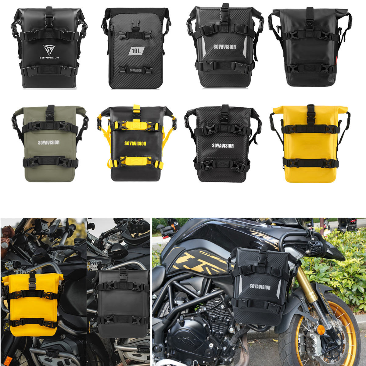 Motorcycle Crash Bar Waterproof Dry Bag - ADV Motorfiets Crash Bar Tas 8L