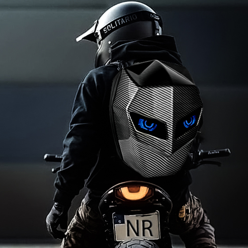 Motorcycle Helmet Backpack Waterproof Led - NR SPARK Motorrugzak LED-ogen Heren harde