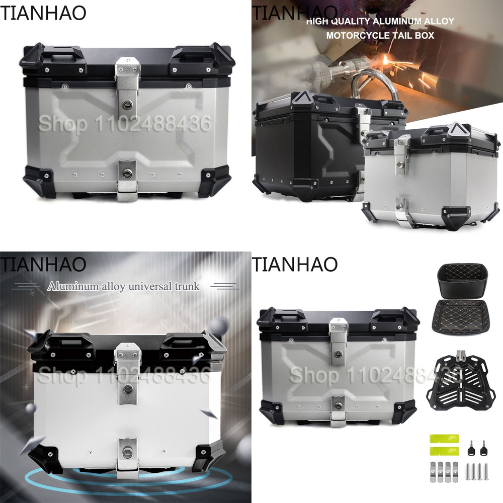 Aluminum Top Case Luggage Box 45L 55L - Universele motor achterkoffer 55L 45L aluminium