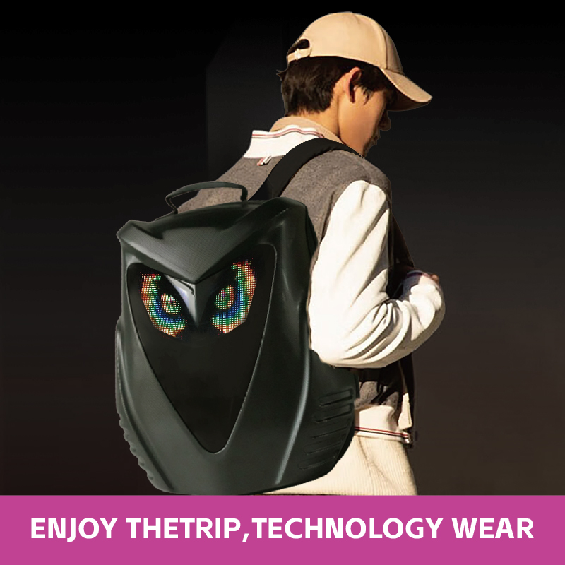 Motorcycle Helmet Backpack Waterproof Led - LED-oogrugzakken voor heren Hard shell motorfiets