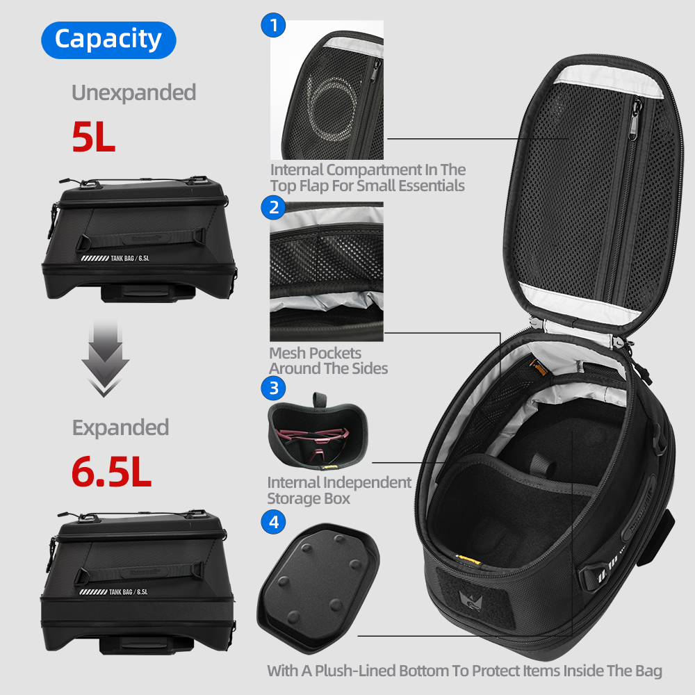 Rhinowalk Motorfiets Magnetisc - Motorcycle Tank Bag Magnetic Quick Release recensie en prijs