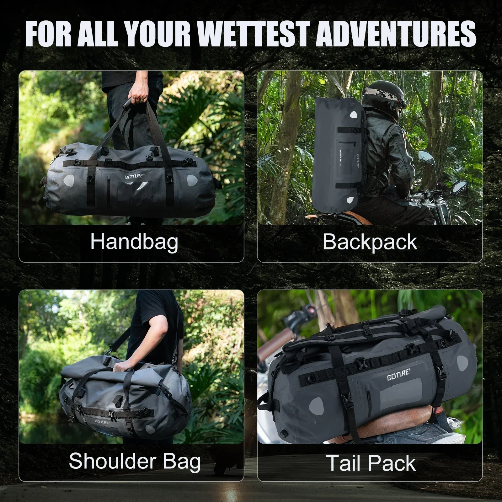 Goture Roll Top Waterdichte Du - Motorcycle Tail Bag Waterproof Roll Top recensie en prijs