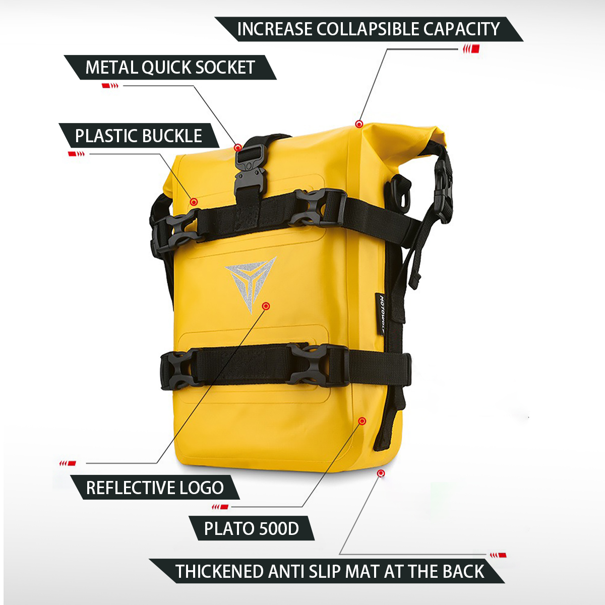 Outdoor tank zijtas motorfiets - Motorcycle Crash Bar Waterproof Dry Bag recensie en prijs