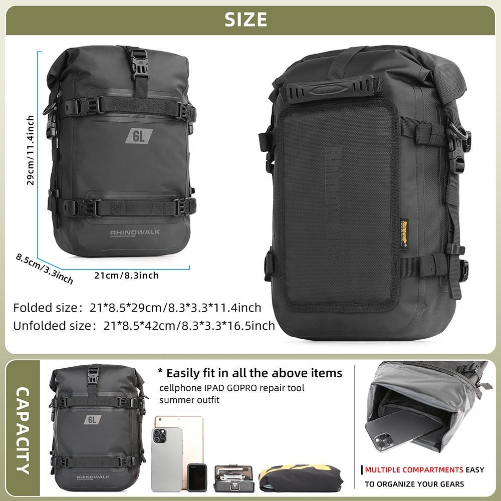 Rhinowalk 6l Crash Bar Droge T - Motorcycle Crash Bar Waterproof Dry Bag recensie en prijs