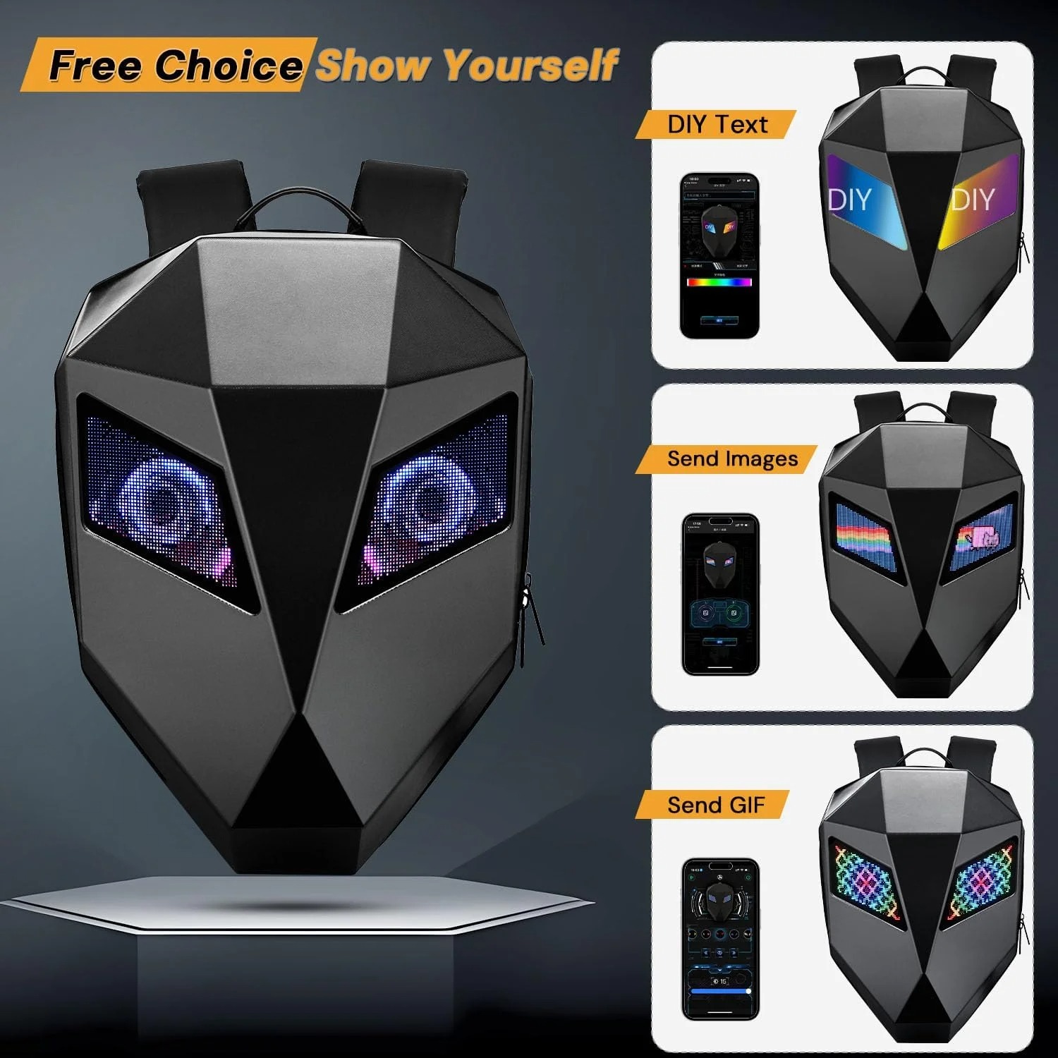 LED Knight Fietsrugzak met Oog - Motorcycle Helmet Backpack Waterproof Led recensie en prijs