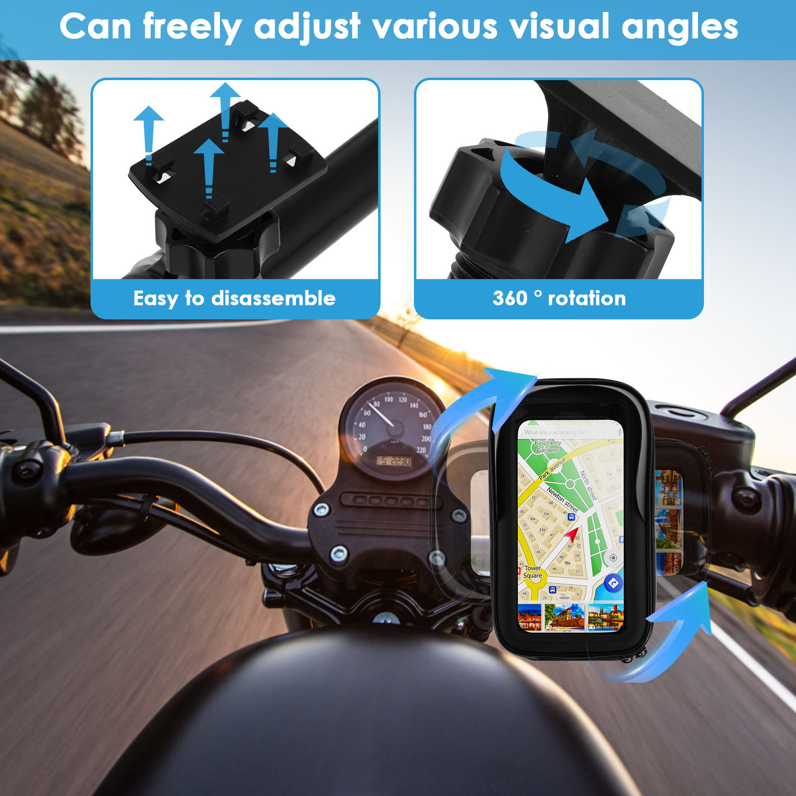 Fiets Telefoonhouder Tas Motor - Waterproof Motorcycle Handlebar Bag Pouch recensie en prijs