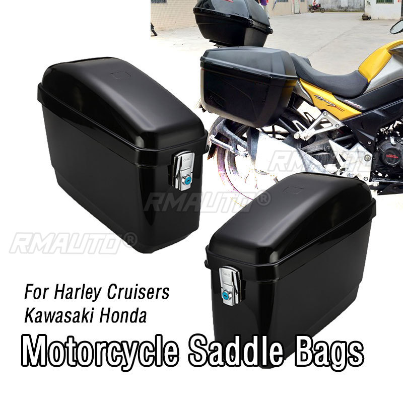 1 Paar Universele 30L Zwart/Wi - Motorcycle Saddlebags Hard Luggage Panniers recensie en prijs