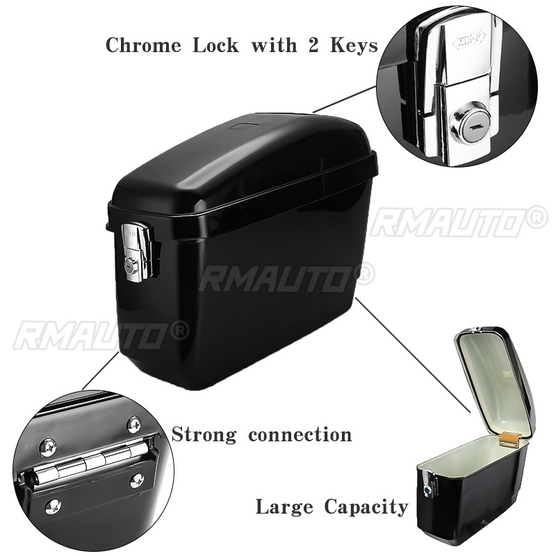 1 Paar Universele 30L Zwart/Wi - Motorcycle Saddlebags Hard Luggage Panniers recensie en prijs