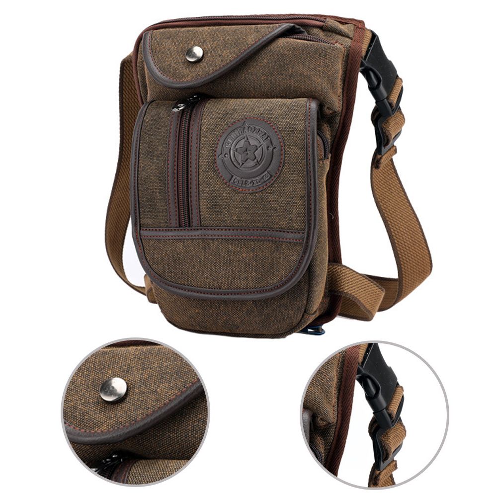 Herentas van canvas, heuptas,  - Motorcycle Leg Bag Drop Thigh Pouch recensie en prijs
