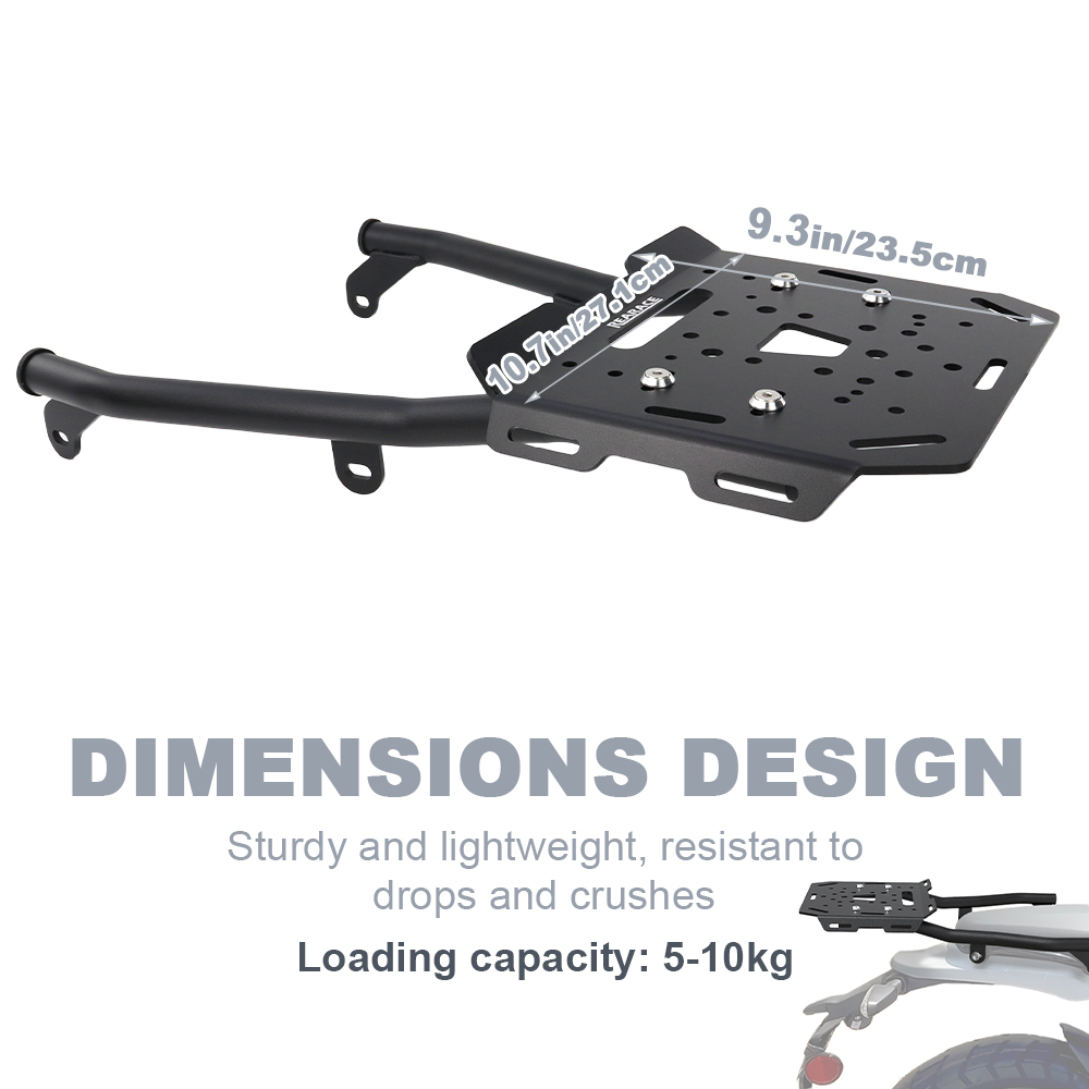 Motorfiets achterbagagerek dra - Motorcycle Luggage Rack Rear Carrier Steel recensie en prijs