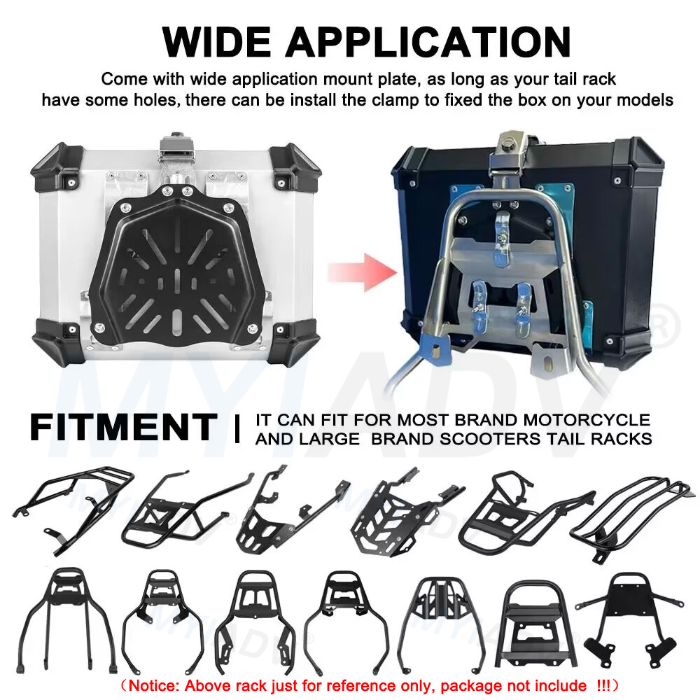 45L 55L 65L Universele Topkoff - Aluminum Top Case Luggage Box 45L 55L recensie en prijs