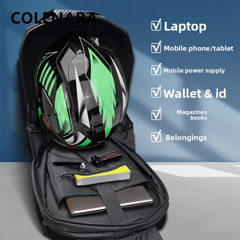 COLENARA waterdichte rugzak AB - Motorcycle Helmet Backpack Waterproof Led recensie en prijs