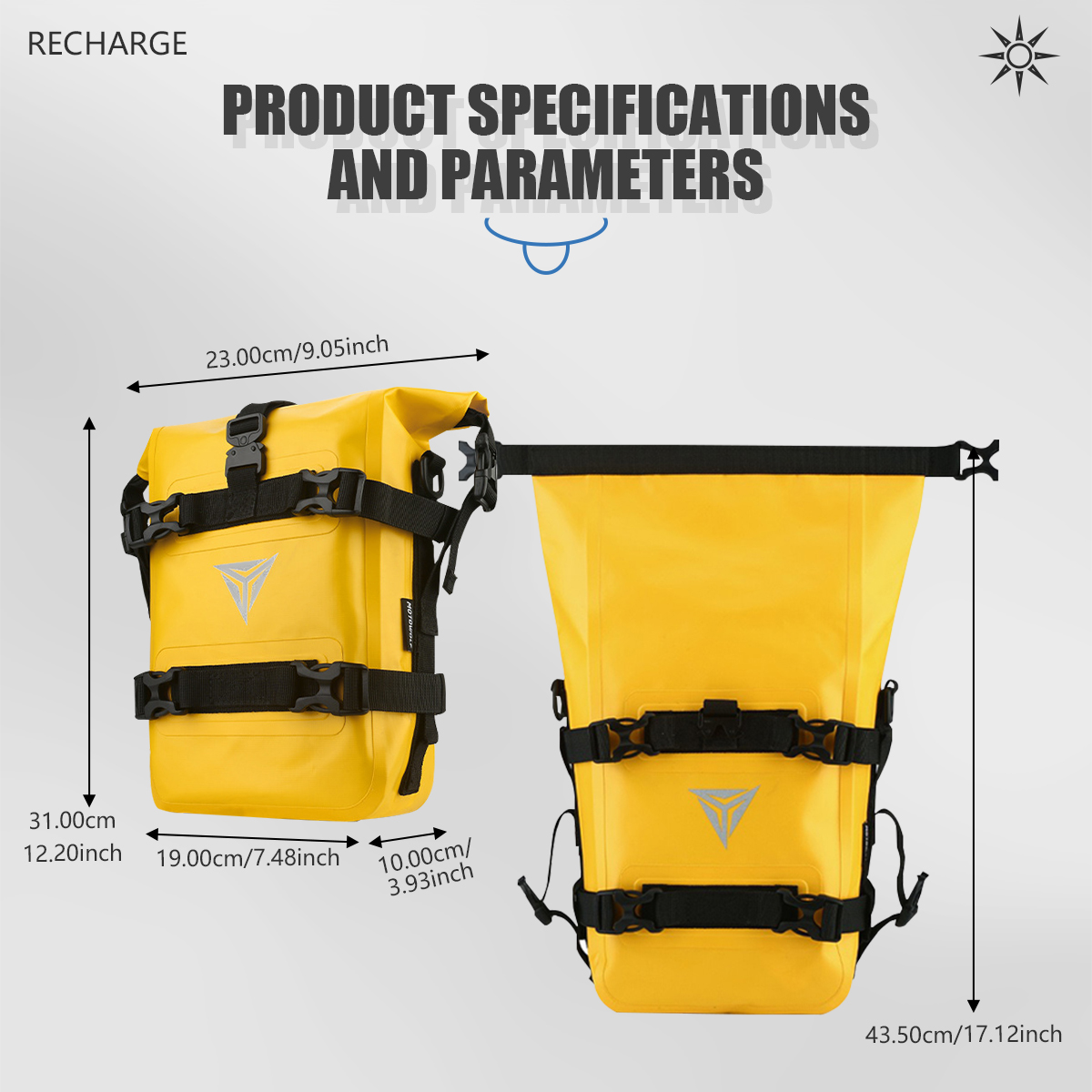 Motorfiets zijtas, tanktas, ge - Motorcycle Crash Bar Waterproof Dry Bag recensie en prijs
