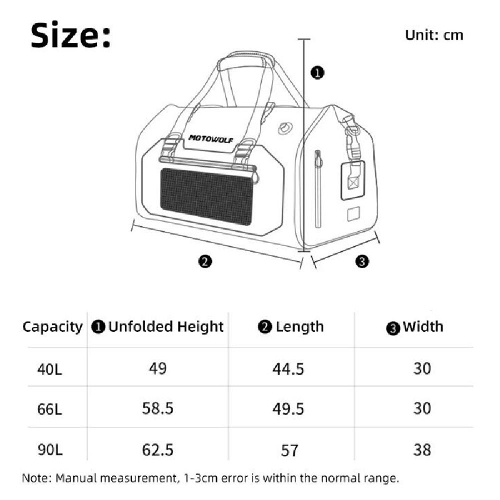 Motorfiets achterzit-tailbag r - Motorcycle Tail Bag Waterproof Roll Top recensie en prijs