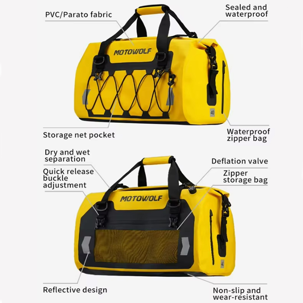 Motorfiets achterzit-tailbag r - Motorcycle Tail Bag Waterproof Roll Top recensie en prijs