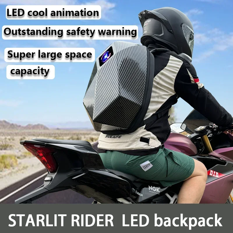 LED Knight fietsrugzak met oog - Motorcycle Helmet Backpack Waterproof Led recensie en prijs