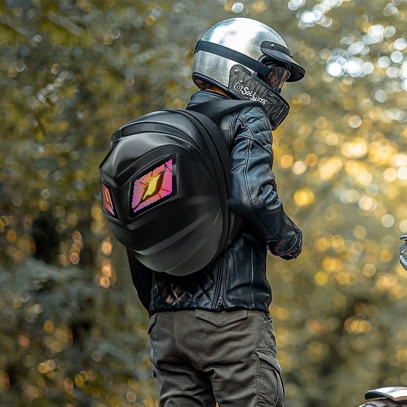 Universele LED-motorrugzak, wa - Motorcycle Helmet Backpack Waterproof Led recensie en prijs