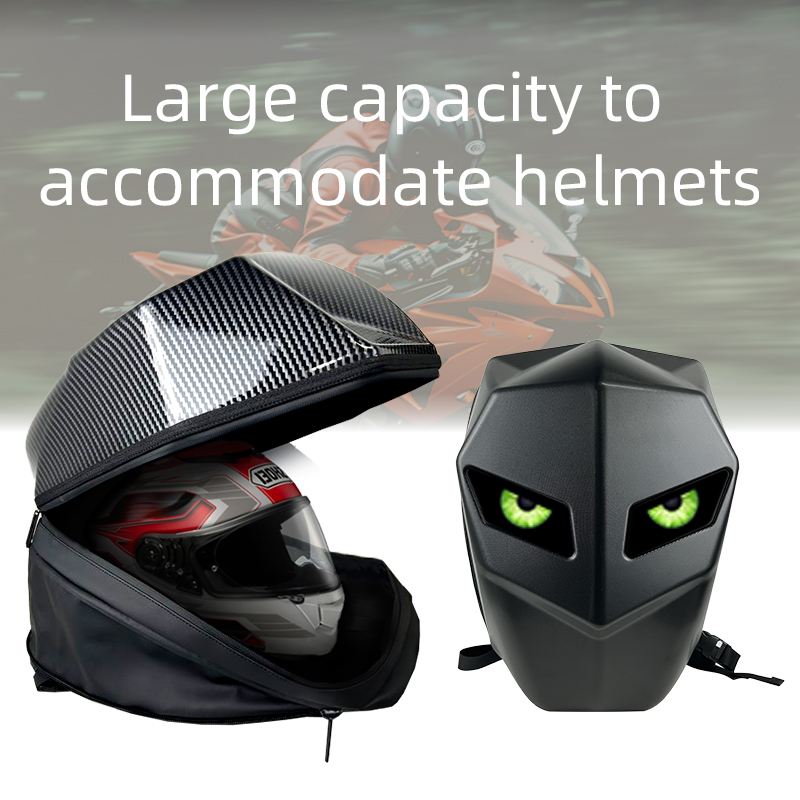 Motorrugzak met LED-ogen heren - Motorcycle Helmet Backpack Waterproof Led recensie en prijs