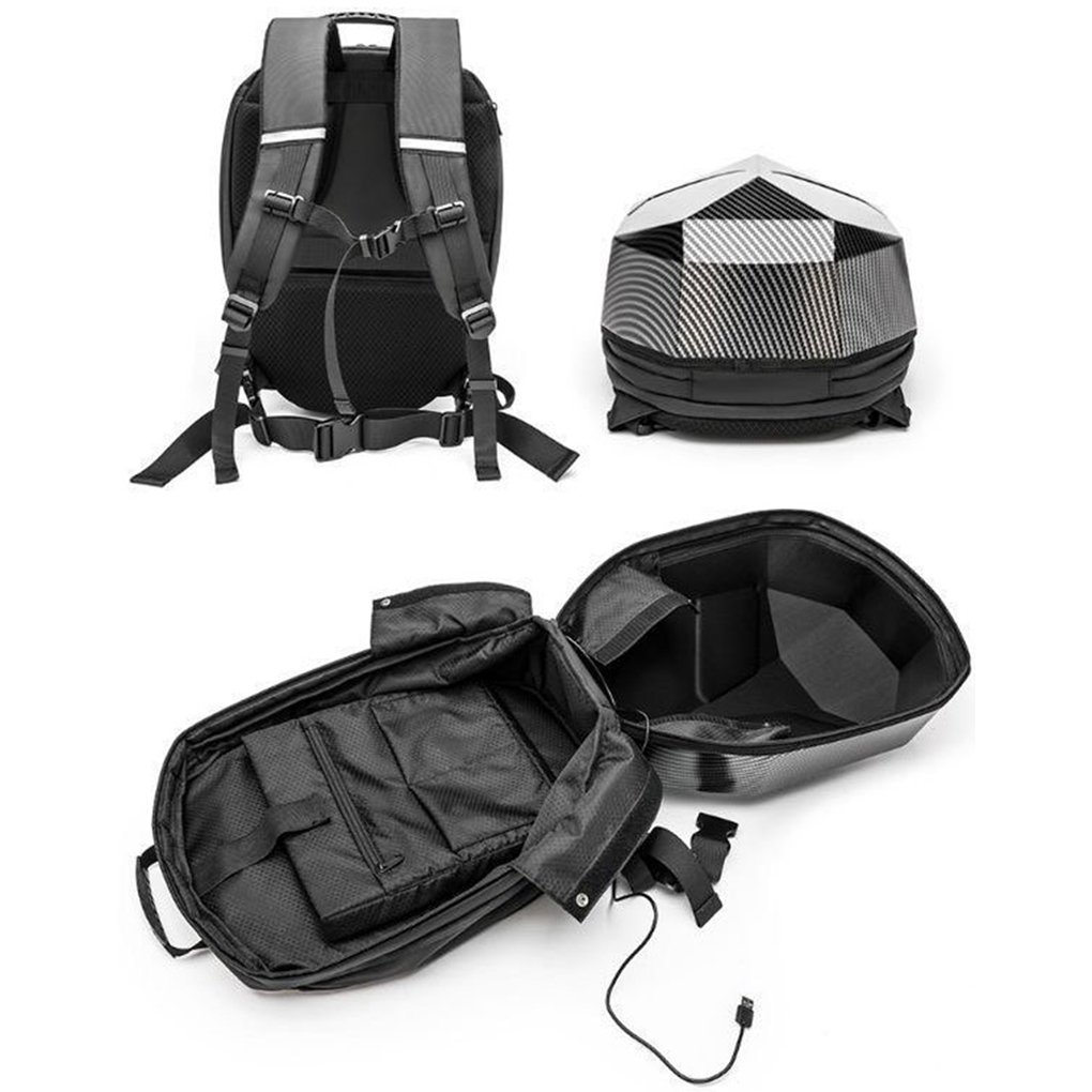 LED-rugzak voor heren PVC hard - Motorcycle Helmet Backpack Waterproof Led recensie en prijs