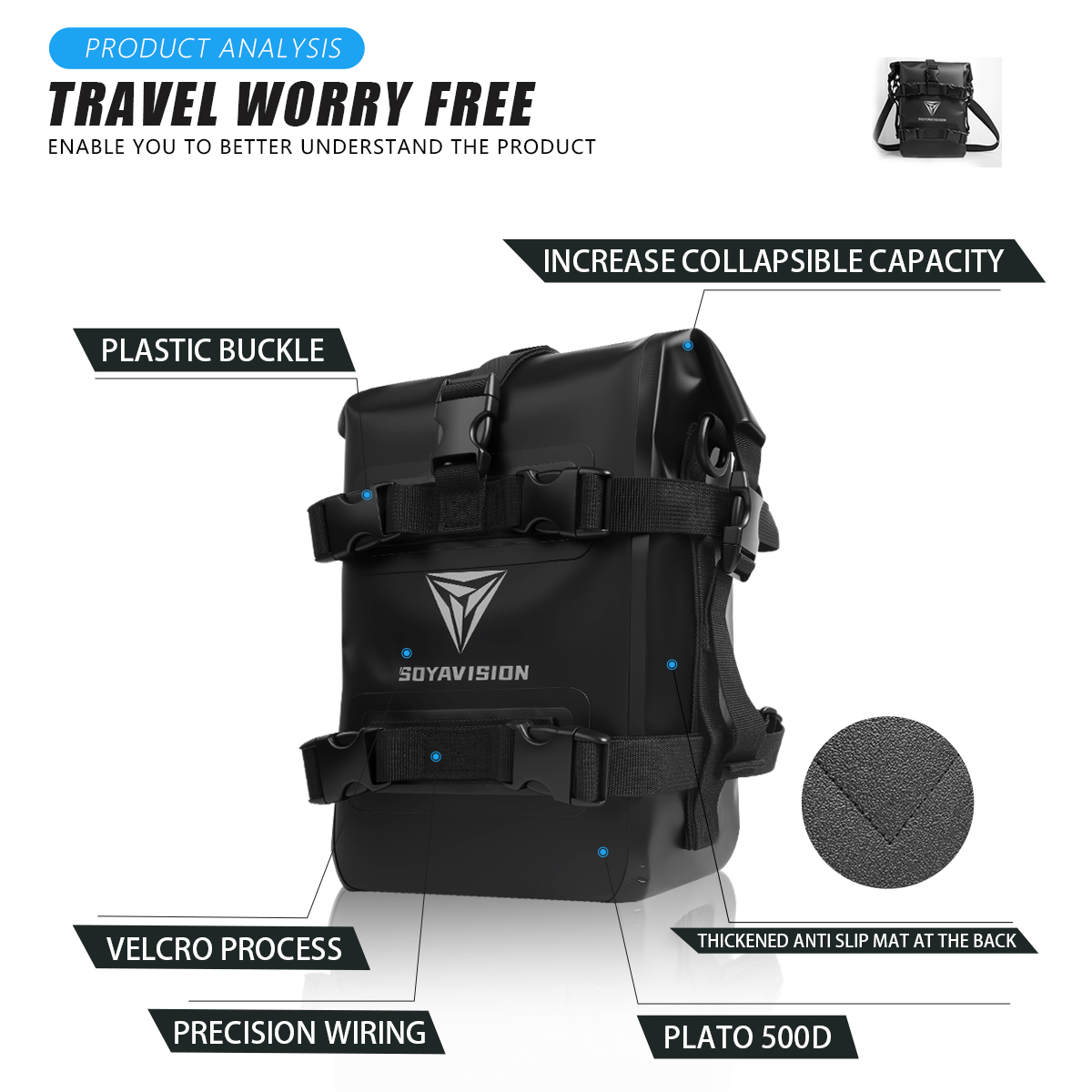 8L 10L 12L Waterdichte Motorfi - Motorcycle Crash Bar Waterproof Dry Bag recensie en prijs