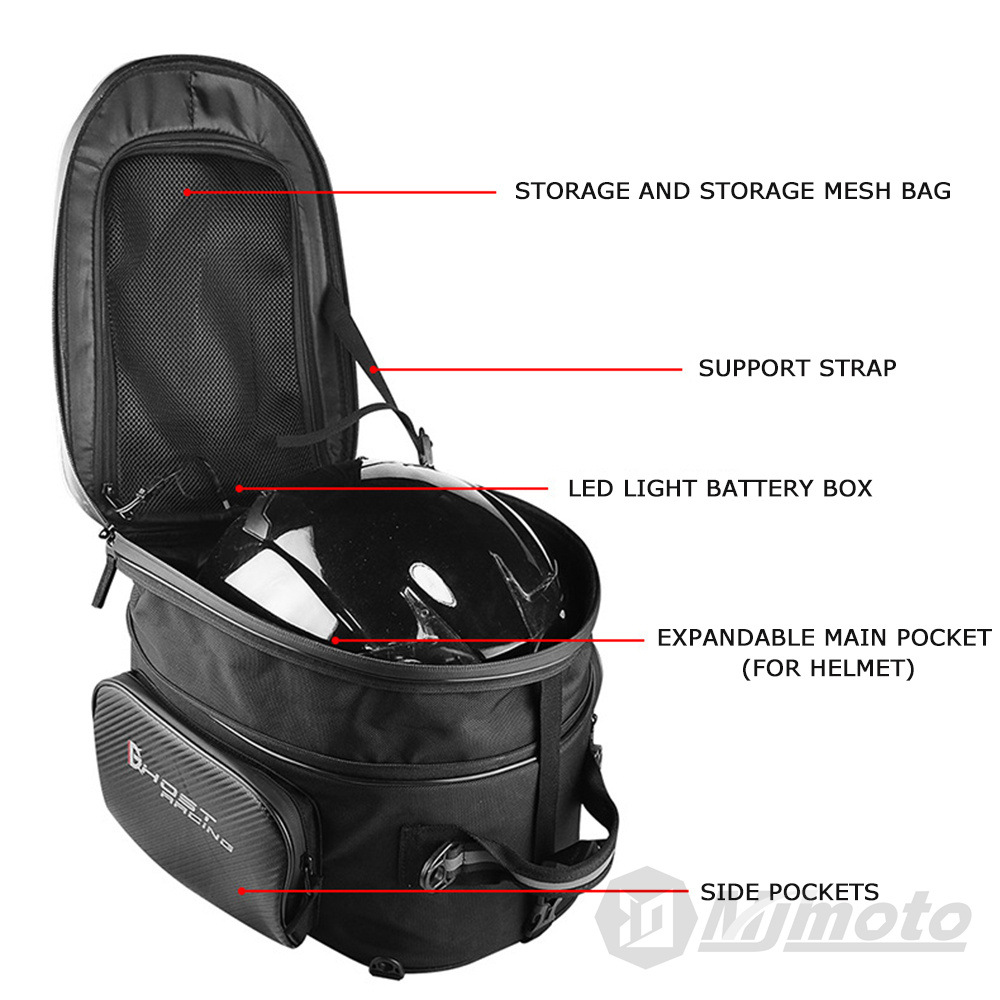Uitbreidbare motorhelm-tas voo - Motorcycle Helmet Backpack Waterproof Led recensie en prijs